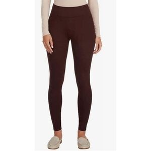 Matty M Size S High Rise Slub Ponte Legging Dark Wine